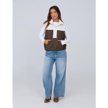Stylish Yeokou Fleece Cropped Vest for Cozy Days