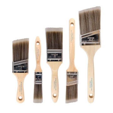 Pro Grade 5 Piece Paint Brush Set for All Paints
