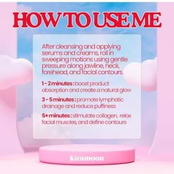 Kiramoon Reset Roller to Boost Skincare Absorption, Reduce Puffiness, Relax Jaw Muscles, and Promote Collagen. Anti-Aging and Relaxing Silicone, Gifts for Her