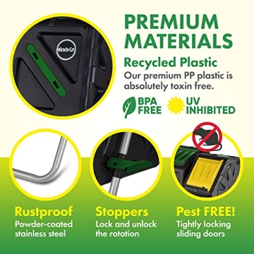 Miracle-Gro Dual Chamber Compost Tumbler for Easy Composting