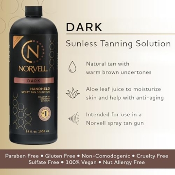 Norvell Premium Sunless Tanning Solution Dark 34 Fl Oz