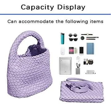 Handmade Woven Shoulder Bags for Women Cute Hobo Tote Handbag Mini Clutch Purse with Magnetic Buckle Crossbody Phone Bag (Cherry Blossom Powder)