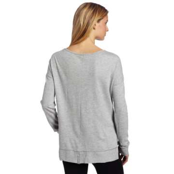 Beyond Yoga Shifted Pullover, Heather Grey, X-Large