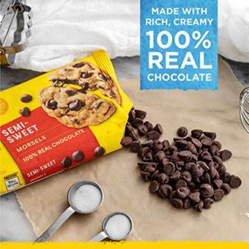 Nestlé Toll House Chocolate Chips, Pack of 3 – Includes Two, 12 oz. Bags of Semi-Sweet Chocolate Chips and One, 10 oz. Bag of Dark Chocolate Chips