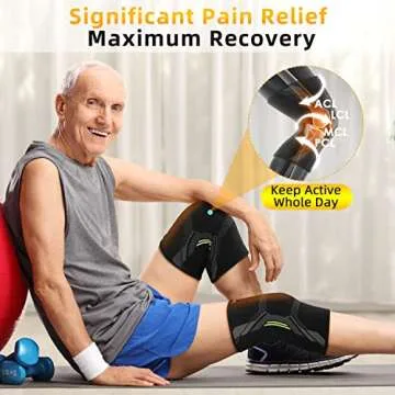 JLebow Knee Braces for Knee Pain Women Men 2 Pack Compression Knee Sleeve for Working Out, Running, Gym, Fitness, Weightlifting 丨 High Stretch Knee Support for Meniscus Tear, ACL, Arthritis