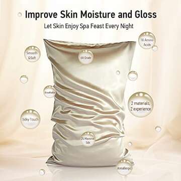 Lacette Mulberry Silk Pillowcase Set for Luxurious Comfort