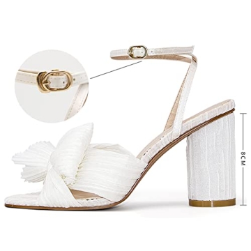 Chic MUCCCUTE Bow Knot Heeled Sandals for Special Events