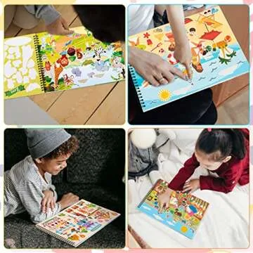 Sticker Coloring Book for Kids: 700+ Reusable Stickers