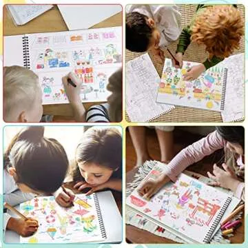 Sticker Coloring Book for Kids: 700+ Reusable Stickers