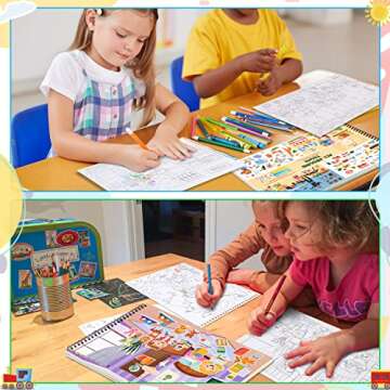 Sticker Coloring Book for Kids: 700+ Reusable Stickers