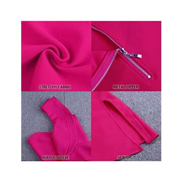 Elegant UONBOX One Shoulder Bandage Dress for Women