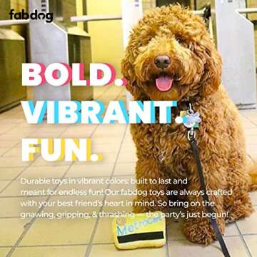 fabdog Dog Plush Toys - Fun Squeaky Puppy Toys - New York Metro Card Tribute Makes for Awesome Gift - Dog Toys That Puppies Love | NYC Metro Card Small Plush Dog Toy | Officially Licensed by The MTA