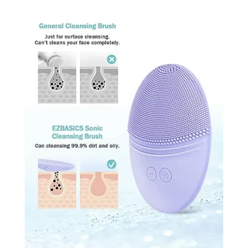 EZBASICS Facial Cleansing Brush for Deep, Gentle Cleansing