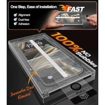 EZ-GLAZ Screen Protector for iPhone 16 Pro - Easy Install & 9H Durability