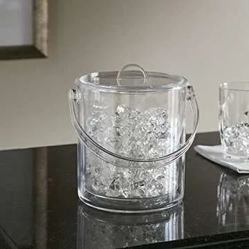 Huang Acrylic Double Wall Ice Bucket for Home and Parties
