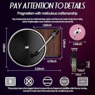 Record Player Car Air Fresheners - 12Pcs Set