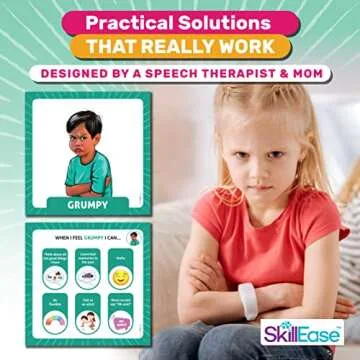 SkillEase Feelings Control Flip Book - Emotion Chart for Kids