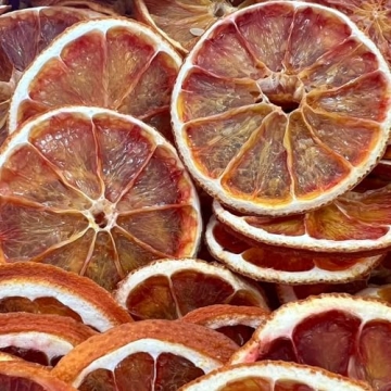 Premium Dehydrated Blood Orange Slices for Cocktails