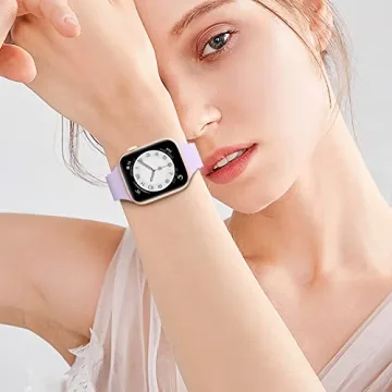 Sunnywoo Sport Silicone Band Compatible with Apple Watch Bands 38mm 40mm 41mm 42mm 44mm 45mm 46mm 49mm for Women Men, Soft Wristband Waterproof Replacement Sport Strap for iWatch Bands Series 10 9 8 7 6 5 4 3 2 1 SE Ultra