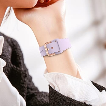 Sunnywoo Sport Silicone Band Compatible with Apple Watch Bands 38mm 40mm 41mm 42mm 44mm 45mm 46mm 49mm for Women Men, Soft Wristband Waterproof Replacement Sport Strap for iWatch Bands Series 10 9 8 7 6 5 4 3 2 1 SE Ultra