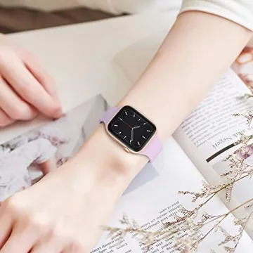 Sunnywoo Sport Silicone Band Compatible with Apple Watch Bands 38mm 40mm 41mm 42mm 44mm 45mm 46mm 49mm for Women Men, Soft Wristband Waterproof Replacement Sport Strap for iWatch Bands Series 10 9 8 7 6 5 4 3 2 1 SE Ultra