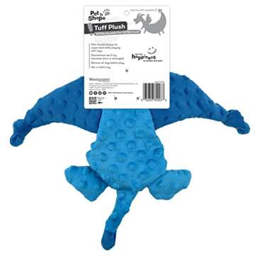 Pet 'n Shape Tuff No Stuffing Plush Flying Dragon Dog Toy