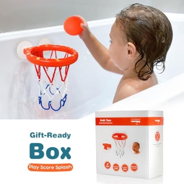 Fun MARPPY Bath Toys Bathtub Basketball Hoop for Toddlers