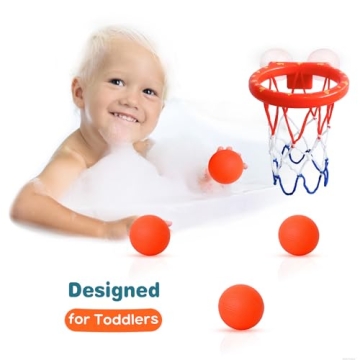 Fun MARPPY Bath Toys Bathtub Basketball Hoop for Toddlers