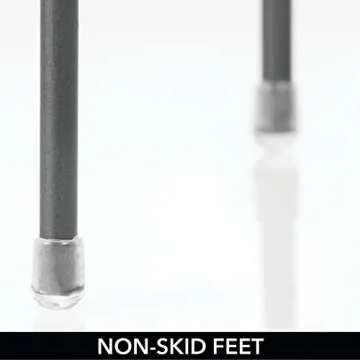 mDesign Large Metal Raised Closet Storage Shelf Organizer for Bedrooms, Bathrooms, Living Room Organization - Holds Clothes, Shoes, Jeans - Concerto Collection - 2 Pack - Graphite/Dark Gray