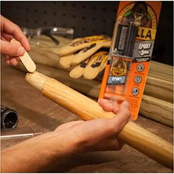 Gorilla 2 Part Epoxy, 5 Minute Set, Incredibly Strong Bonding, .85 Ounce Syringe, Clear, (Pack of 2)