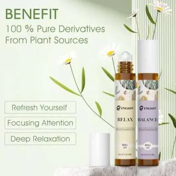 Essential Oils Roll On Set for Relaxation and Wellness