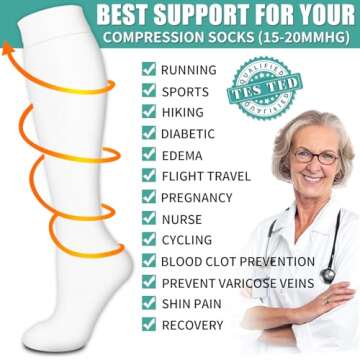 3 Pack Medical Compression Sock-Compression Sock for Women and Men-Best for Running,Nursing,Sports