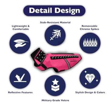 CoyoteVest SpikeVest for Small Dogs with Reflective Spikes