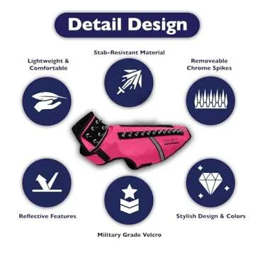 CoyoteVest SpikeVest for Small Dogs with Reflective Spikes