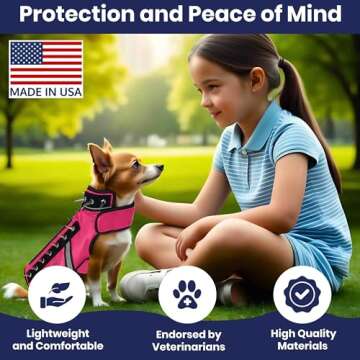 CoyoteVest SpikeVest for Small Dogs with Reflective Spikes