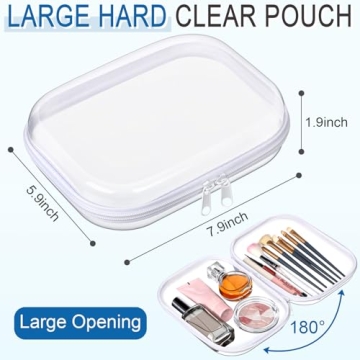 Sanwuta Clear Hard Zipper Pouches for Ultimate Organization