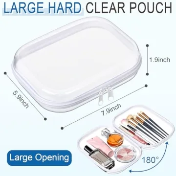 Sanwuta Clear Hard Zipper Pouches for Ultimate Organization