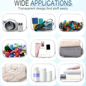 Sanwuta Clear Hard Zipper Pouches for Ultimate Organization