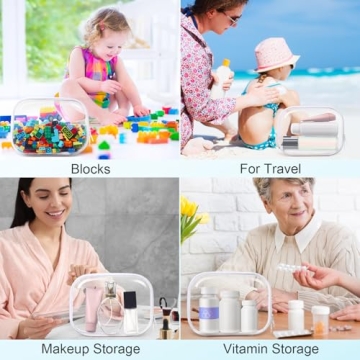 Sanwuta Clear Hard Zipper Pouches for Ultimate Organization