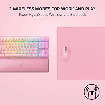 Razer Orochi V2 Mobile Wireless Gaming Mouse: Ultra Lightweight - 2 Wireless Modes - Up to 950 Hr Battery Life - Mechanical Mouse Switches - 5G Advanced 18K DPI Optical Sensor - Quartz Pink