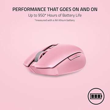 Razer Orochi V2 Mobile Wireless Gaming Mouse: Ultra Lightweight - 2 Wireless Modes - Up to 950 Hr Battery Life - Mechanical Mouse Switches - 5G Advanced 18K DPI Optical Sensor - Quartz Pink