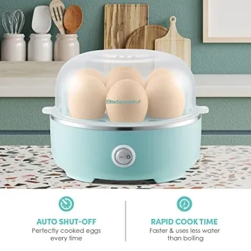Elite Gourmet Easy Egg Cooker - 7-Egg Electric Cooker