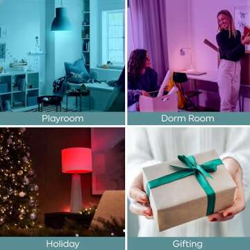GE LED+ Color Changing LED Light Bulbs with Remote, No App or Wi-Fi Required, A19 Bulbs (3 Pack)
