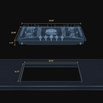 Empava 30 Inch Gas Cooktop with 5 SABAF Burners