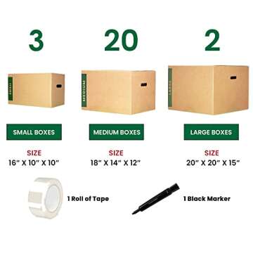 Cheap Cheap Moving Boxes Kit – 25 Essential Moving Boxes & Supplies