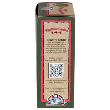 Down to Earth Organic Vegetable Garden Fertilizer 4-4-4, 1lb