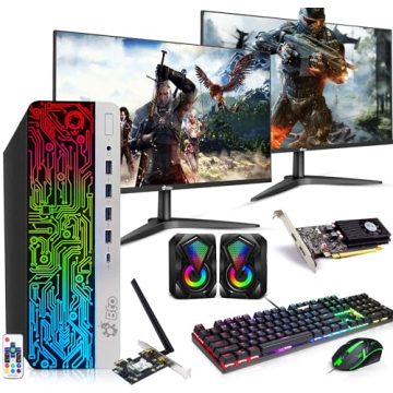 HP G3 RGB Gaming Desktop PC – Intel i5, 16GB RAM, Dual Monitors