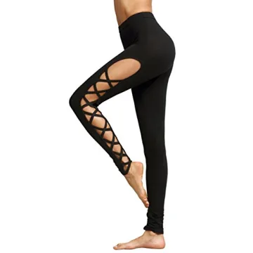 High Waisted Cutout Leggings for Yoga and Casual Wear