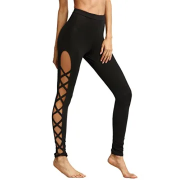 High Waisted Cutout Leggings for Yoga and Casual Wear