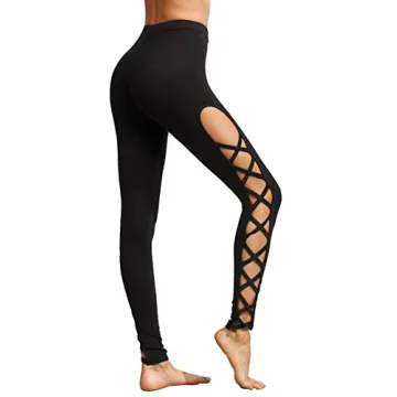 High Waisted Cutout Leggings for Yoga and Casual Wear